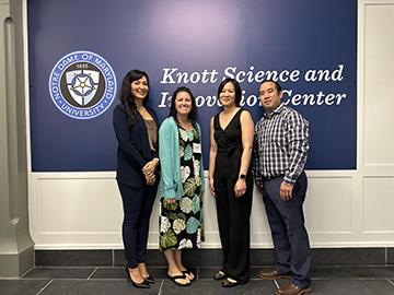 alums at renovated Knott Science Center