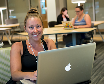 Woman on a laptop